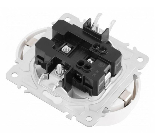 Розетка двойная с заземлением, без рамки Arte Milano am-202 202.40-2.white