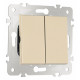 Выключатель двухклавишный без рамки Arte Milano 203 203.30-2.shampan