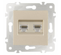 Розетка Ethernet RJ-45 без рамки Arte Milano am-203 203.45-2.shampan