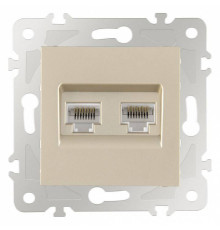 Розетка Ethernet RJ-45 без рамки Arte Milano am-203 203.45-2.shampan