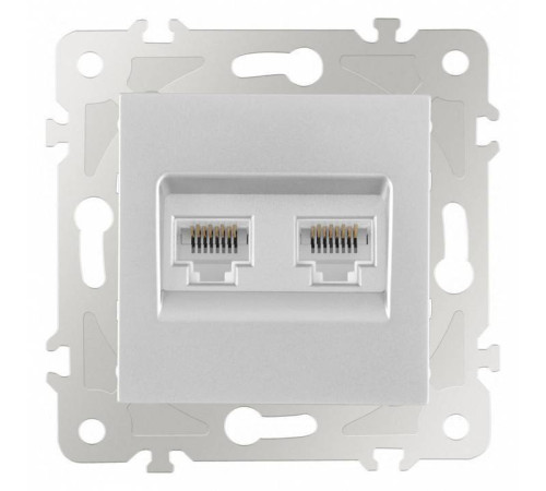 Розетка Ethernet RJ-45 без рамки Arte Milano am-203 203.45-2.silver