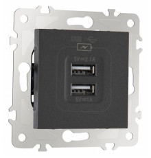Розетка USB, без рамки Arte Milano am-203 203.46-1.black