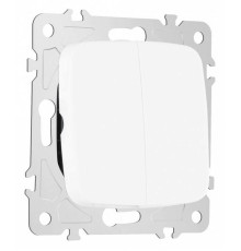 Выключатель проходной двухклавишный без рамки Arte Milano 205 205.32-2.white