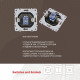 Розетка Ethernet RJ-45 без рамки Arte Milano am-206 206.45-1.shampan