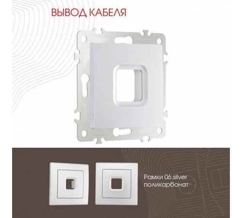 Розетка для вывод кабеля без рамки Arte Milano am-206 206.49-1.silver