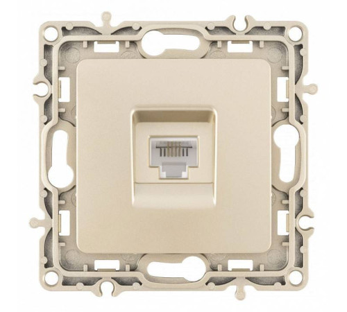Розетка телефонная RJ-11 без рамки Arte Milano am-217 217.51-1.shampan