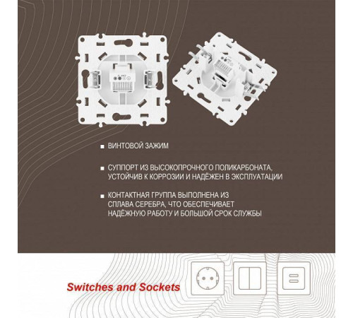 Розетка телефонная RJ-11 без рамки Arte Milano am-217 217.51-1.silver