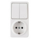 Блок с выключателями двухклавишными Arte Milano am-310 310.53-1.white