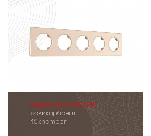 Рамка на 5 постов Arte Milano am-502.15 502.15-5.shampan