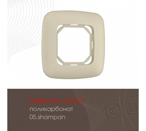 Рамка на 1 пост Arte Milano am-505.05 505.05-1.shampan