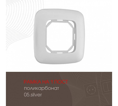 Рамка на 1 пост Arte Milano am-505.05 505.05-1.silver