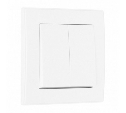 Выключатель двухклавишный Arte Milano SET06-1 SET06-1-30-2 white