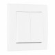 Выключатель двухклавишный Arte Milano SET06-1 SET06-1-30-2 white
