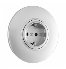 Розетка с заземлением и со шторкой Arte Milano SET08-1 SET08-1-40-1 silver