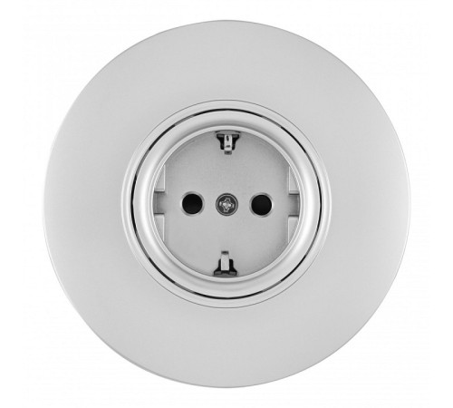 Розетка с заземлением и со шторкой Arte Milano SET08-1 SET08-1-40-1 silver