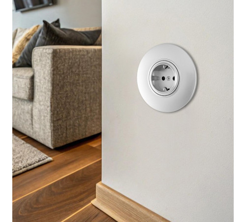 Розетка с заземлением и со шторкой Arte Milano SET08-1 SET08-1-40-1 silver