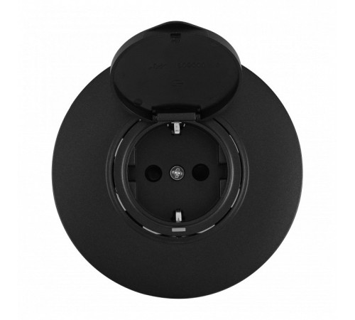Розетка с заземлением и шторкой, с крышкой Arte Milano SET08-1 SET08-1-41-1 black