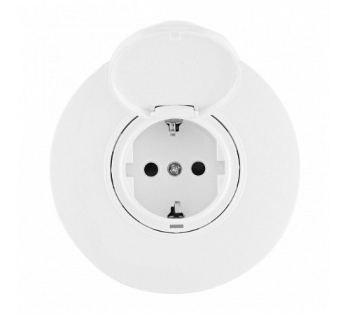 Розетка с заземлением и шторкой, с крышкой Arte Milano SET08-1 SET08-1-41-1 white