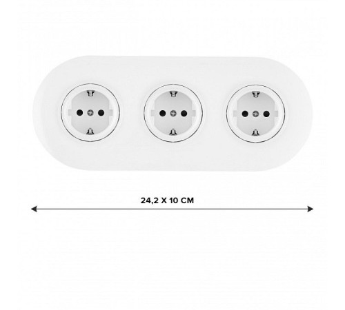 Розетка с заземлением и со шторкой Arte Milano SET08-3 SET08-3-40-1x3 white