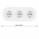 Розетка с заземлением и со шторкой Arte Milano SET08-3 SET08-3-40-1x3 white