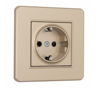 Розетка с заземлением и со шторкой Arte Milano SET16-1 SET16-1-40-1 shampan