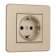 Розетка с заземлением и со шторкой Arte Milano SET16-1 SET16-1-40-1 shampan