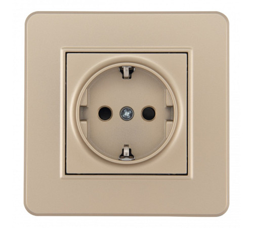 Розетка с заземлением и со шторкой Arte Milano SET16-1 SET16-1-40-1 shampan