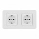 Розетка с заземлением и со шторкой Arte Milano SET16-2 SET16-2-40-1x2 white