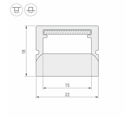 Профиль Arlight WPH-FLOOR22-2000 023290
