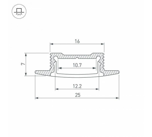 Профиль Arlight SL-SLIM-H7-F25-2000 ANOD 023717
