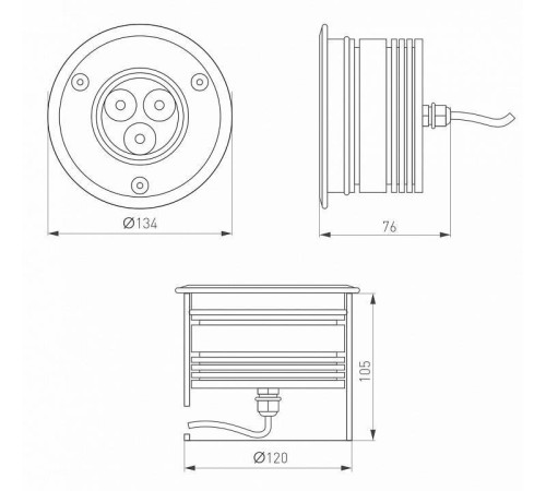 Встраиваемый в дорогу светильник Arlight Ground 24961