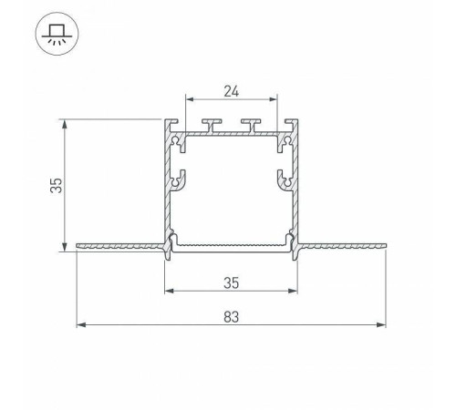 Профиль встраиваемый Arlight FANTOM 027158