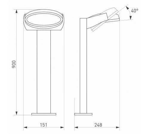 Наземный высокий светильник Arlight Eye 029984