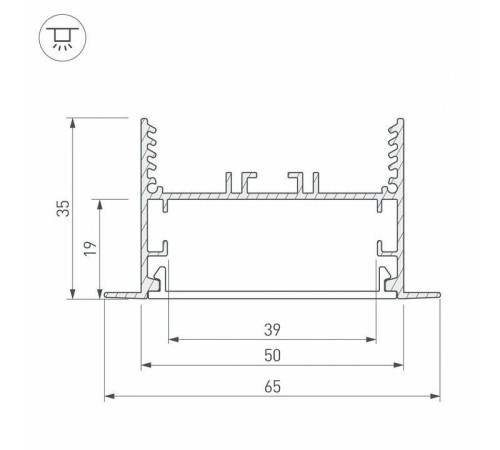 Соединитель угловой L-образный накладной Arlight S-LUX 030125