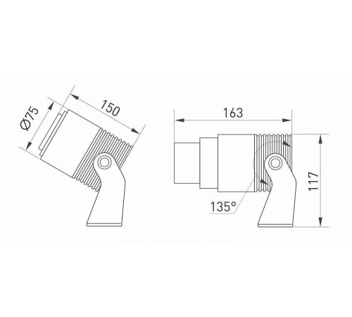 Настенно-потолочный прожектор Arlight Ray 032562