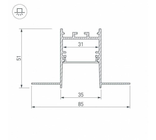Профиль встраиваемый Arlight SL-COMFORT 033276