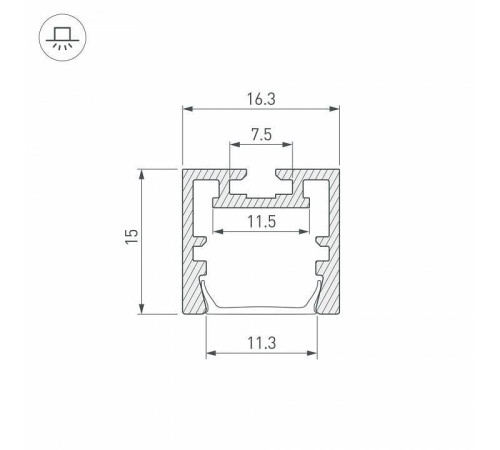 Профиль накладной Arlight PDS 035020