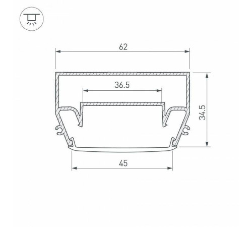 Профиль накладной Arlight STRETCH 040700