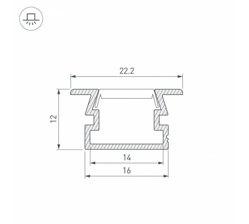 Профиль встраиваемый Arlight PDS 040733