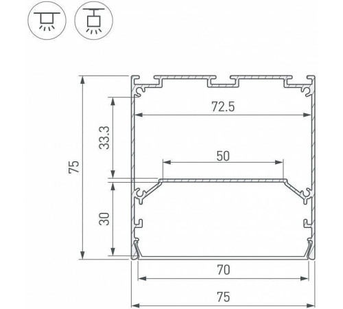 Профиль накладной Arlight SL-LINE 041853