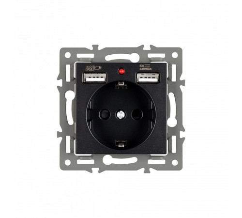 Розетка с заземлением и 2хUSB type A, без рамки Arlight SCT 043734