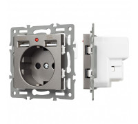 Розетка с заземлением и 2хUSB type A, без рамки Arlight SCT 043735