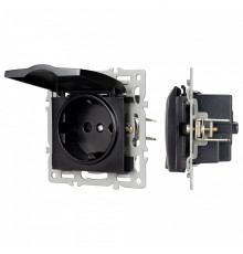 Розетка влагозащищенная с заземлением и со шторкой, без рамки с крышкой Arlight SCT 043746