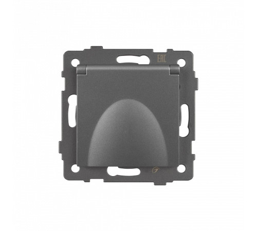 Розетка влагозащищенная с заземлением и со шторкой, без рамки с крышкой Arlight SCT 049836