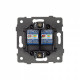 Розетка двойная RJ-12 и Ethernet RJ-45, без рамки Arlight SCT 049850