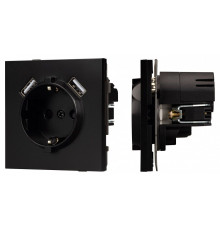 Розетка с заземлением и 2хUSB type A, без рамки Arlight SCT-TENDO 054083