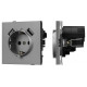 Розетка с заземлением и 2хUSB type A, без рамки Arlight SCT-TENDO 054084