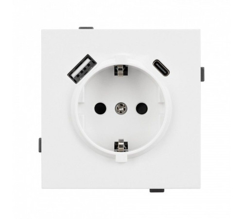 Розетка 2хUSB type A и C без рамки Arlight SCT-TENDO 054086