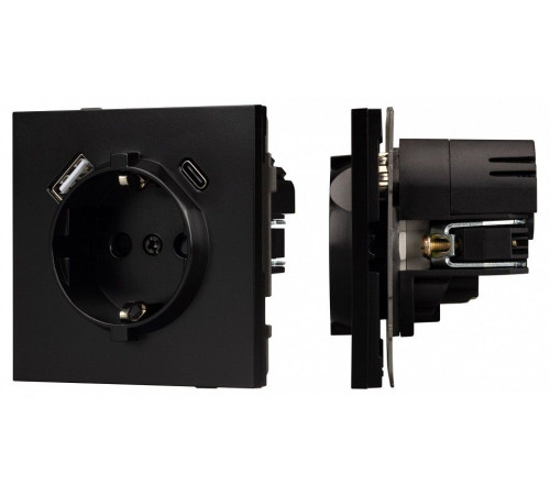 Розетка 2хUSB type A и C без рамки Arlight SCT-TENDO 054087
