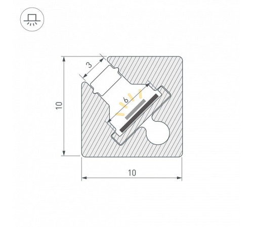 Короб накладной угловой внутренний Arlight SL-KANT 055320